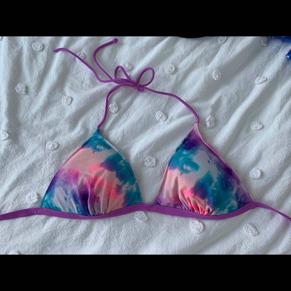 Tie Dye Victoria’s Secret PINK Triangle Bikini Top